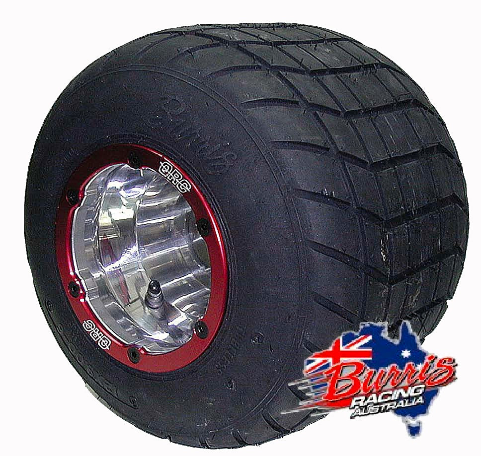 BURRIS Racing Rear Tyre 12 x 9.0 - 6 Treaded / Grooved QRC